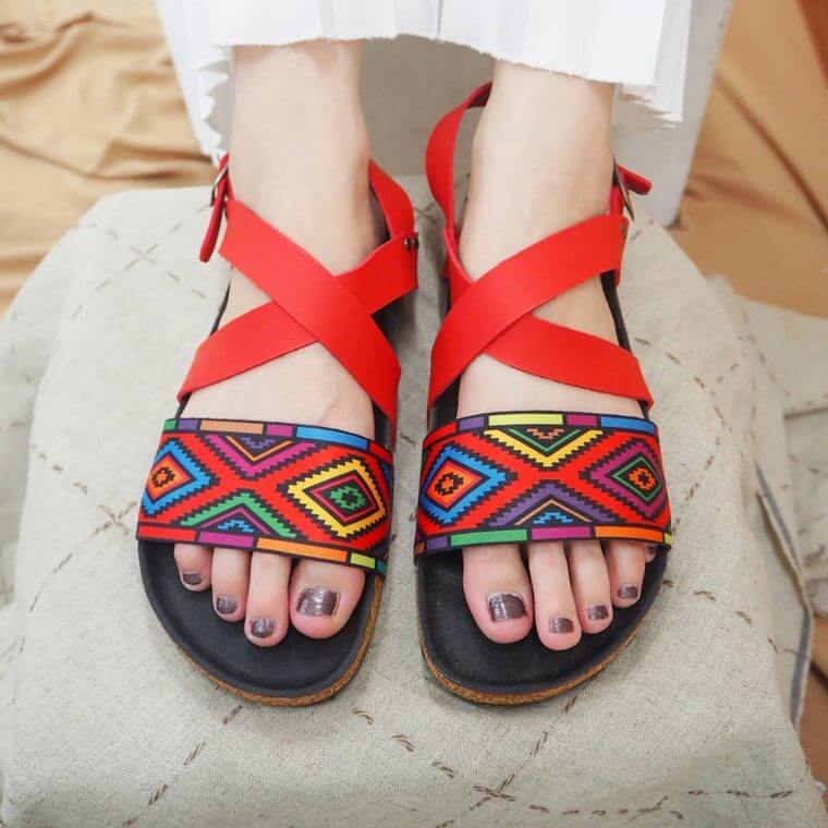 Vintage bohemian womens slippers hot sale