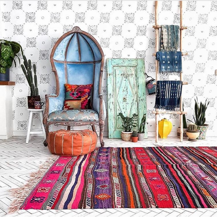 Hippie Design Printing Floor Mat Carpet, Stay Wild Boho Chic Design Ru -  Woobedding in 2023