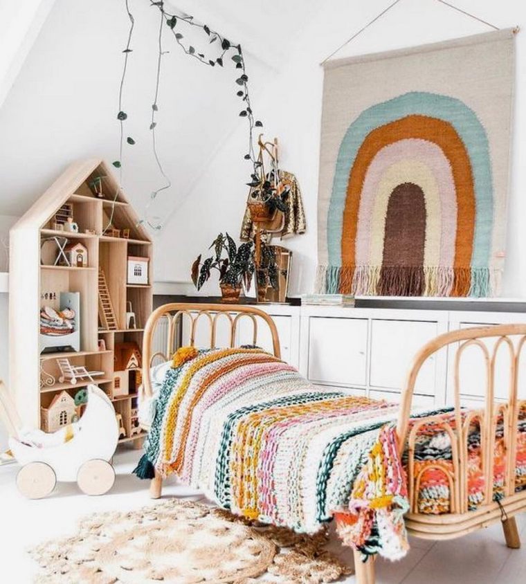 Bohemian Bed Designs With Exposed Boho Beam | Hippie Boho Gypsy
