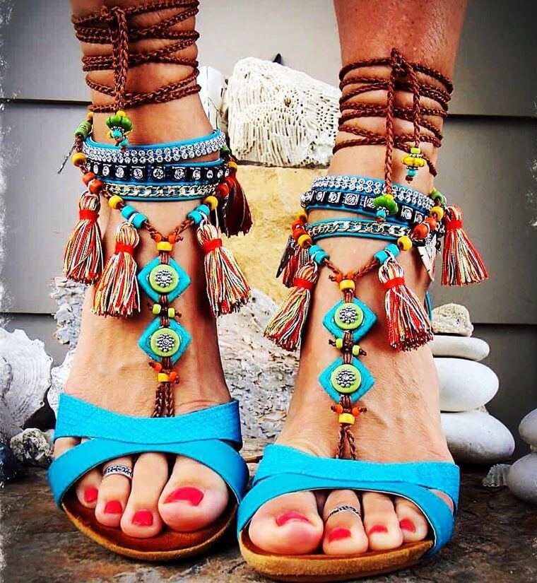 Sandals for bohemian on sale attire