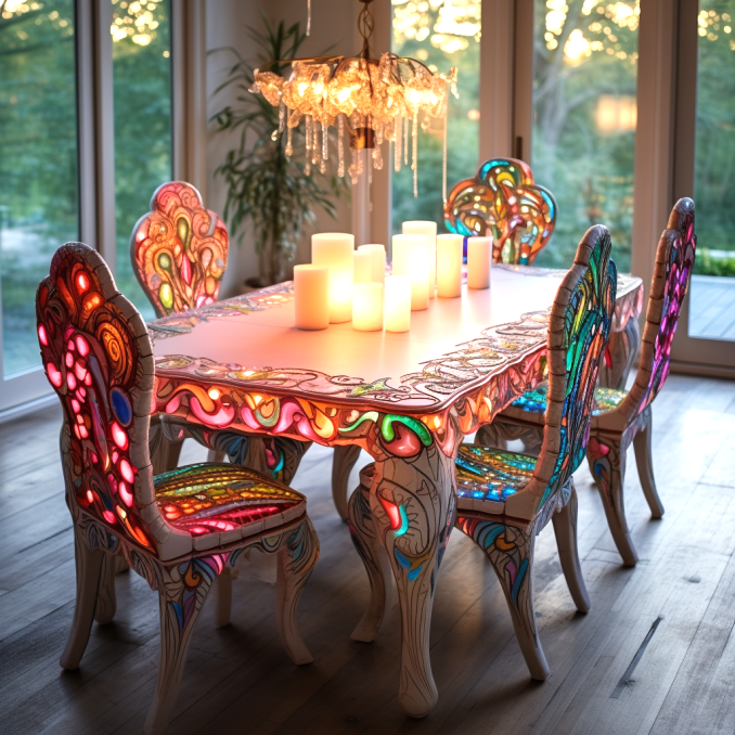 Dining Experience with Bohemian-Inspired Table and Chairs (1)
