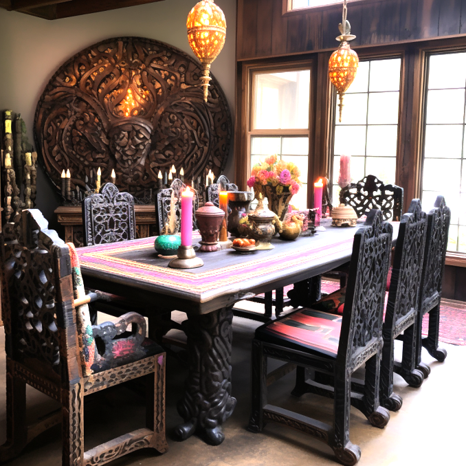 Dining Experience with Bohemian-Inspired Table and Chairs (11)