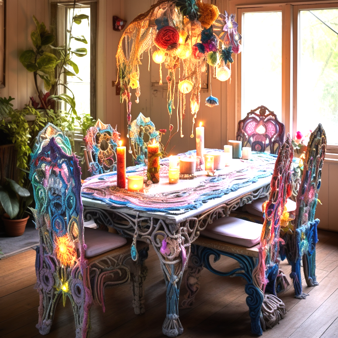 Dining Experience with Bohemian-Inspired Table and Chairs (7)