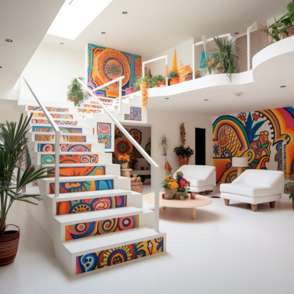 Step Into Hippie Bliss Transforming Your Stairs With Style (10)