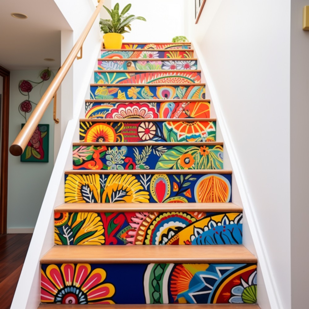 Step Into Hippie Bliss Transforming Your Stairs With Style (17)