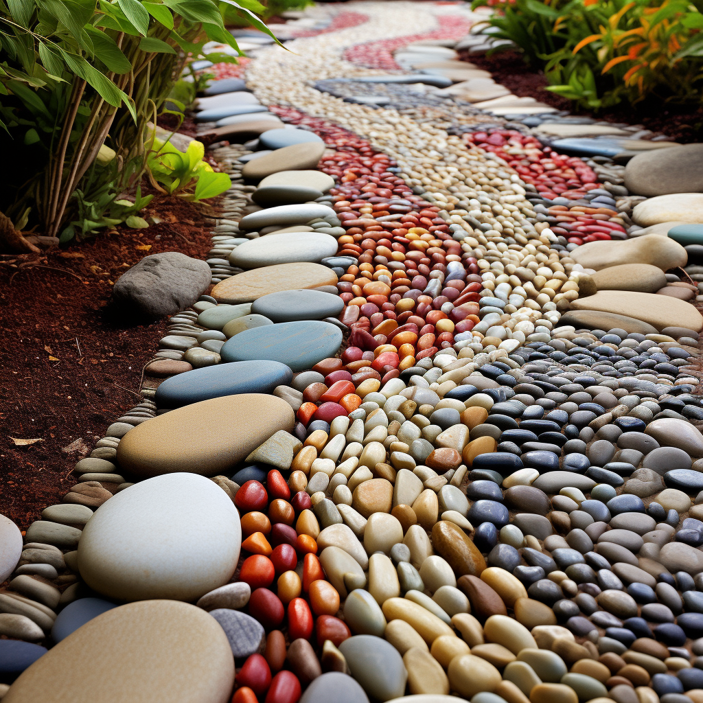Colorful Journeys Expressing Creativity Through Hippie Garden Pathways (10)