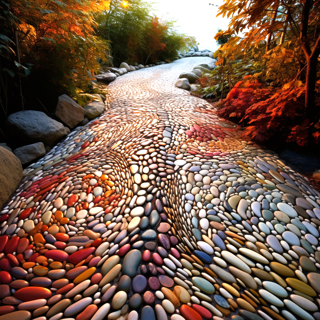 Colorful Journeys Expressing Creativity Through Hippie Garden Pathways (3)