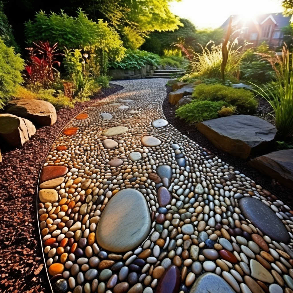 Colorful Journeys Expressing Creativity Through Hippie Garden Pathways (6)