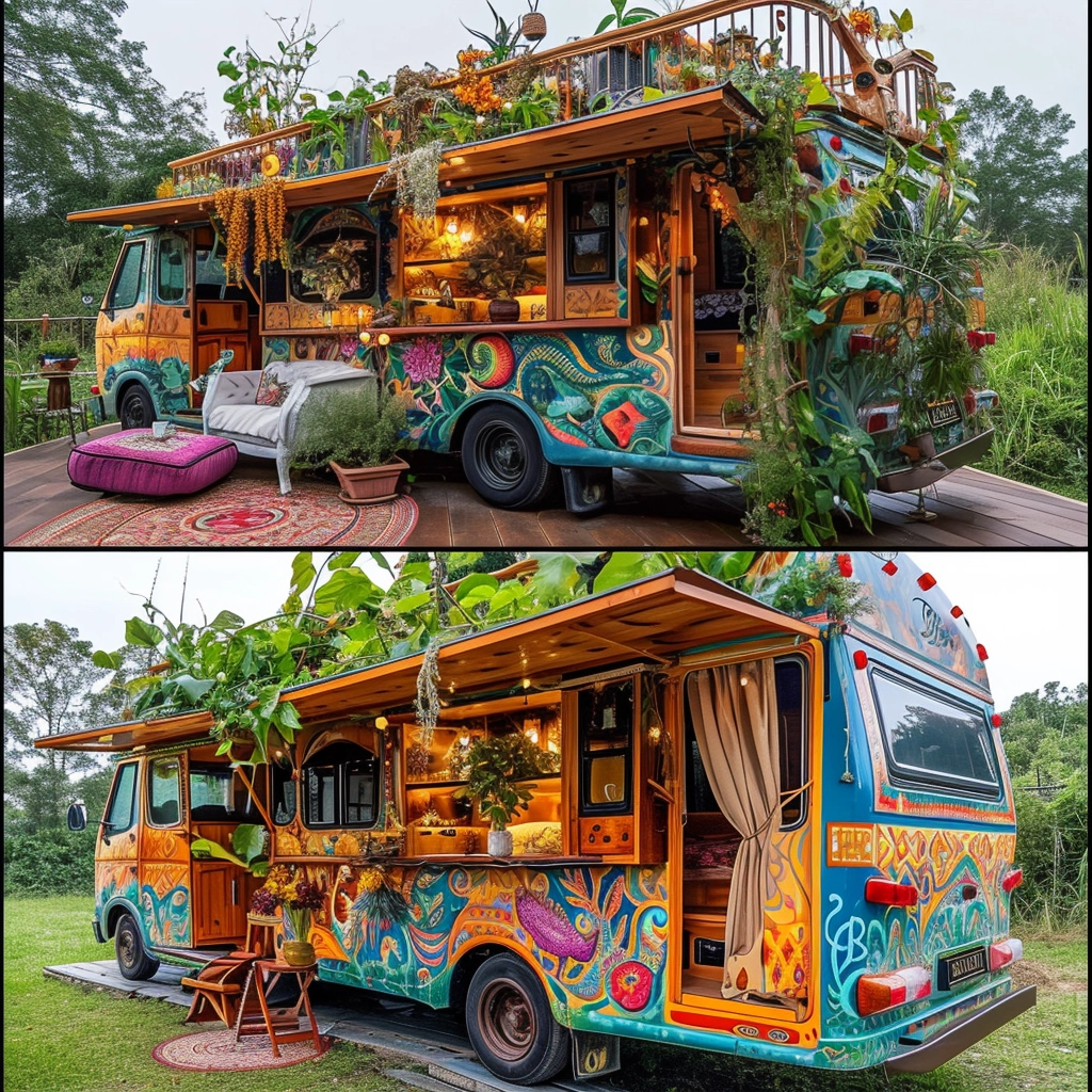 Vanifesting Freedom Discovering Bohemian Bliss in Hippie Van Life (26)