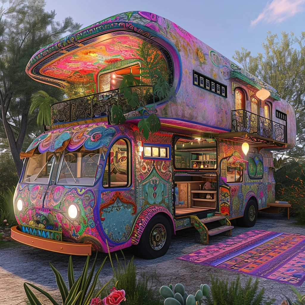 Vanifesting Freedom Discovering Bohemian Bliss in Hippie Van Life (50)