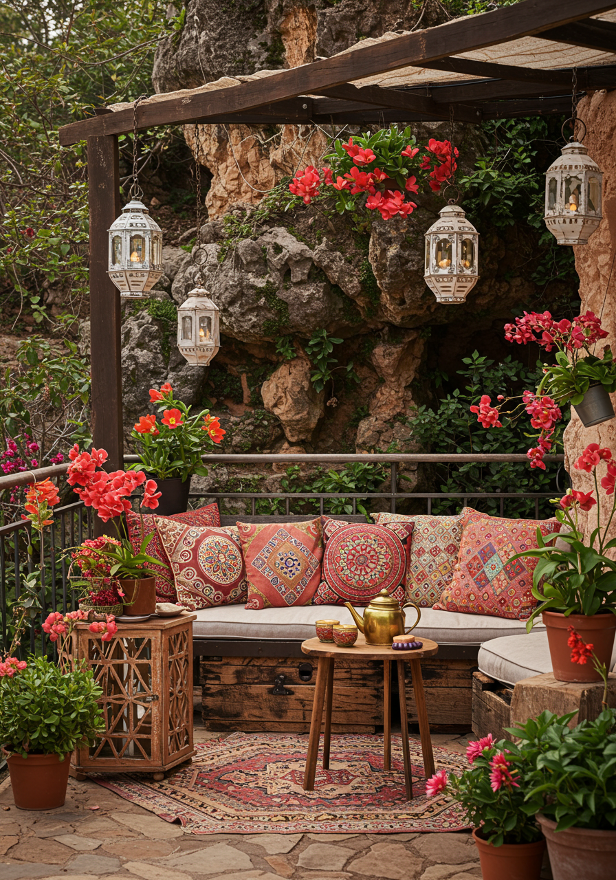 Groovy Balcony Goals Create a Hippie-Chic Outdoor Oasis (8)