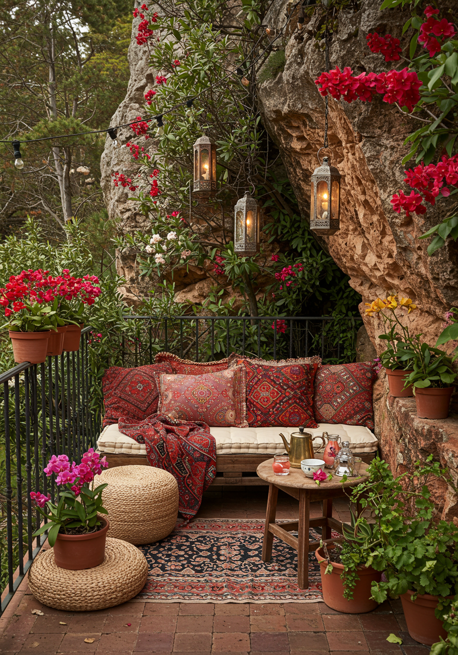 Groovy Balcony Goals Create a Hippie-Chic Outdoor Oasis (9)